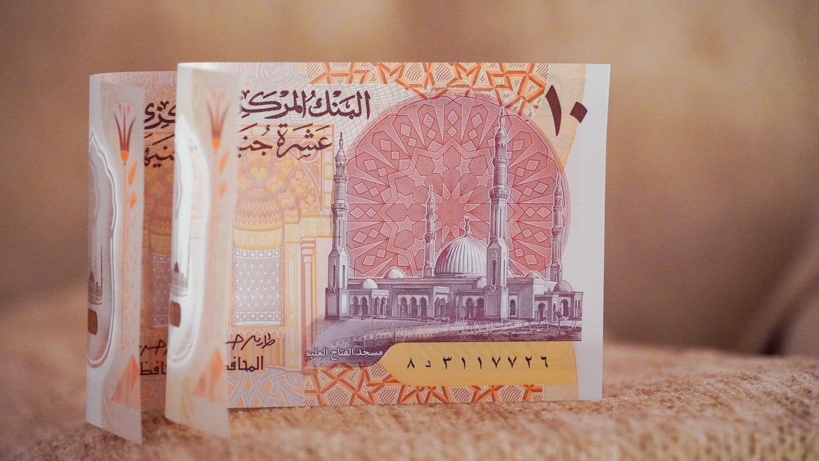 Egyptian pound banknotes used for everyday travel costs