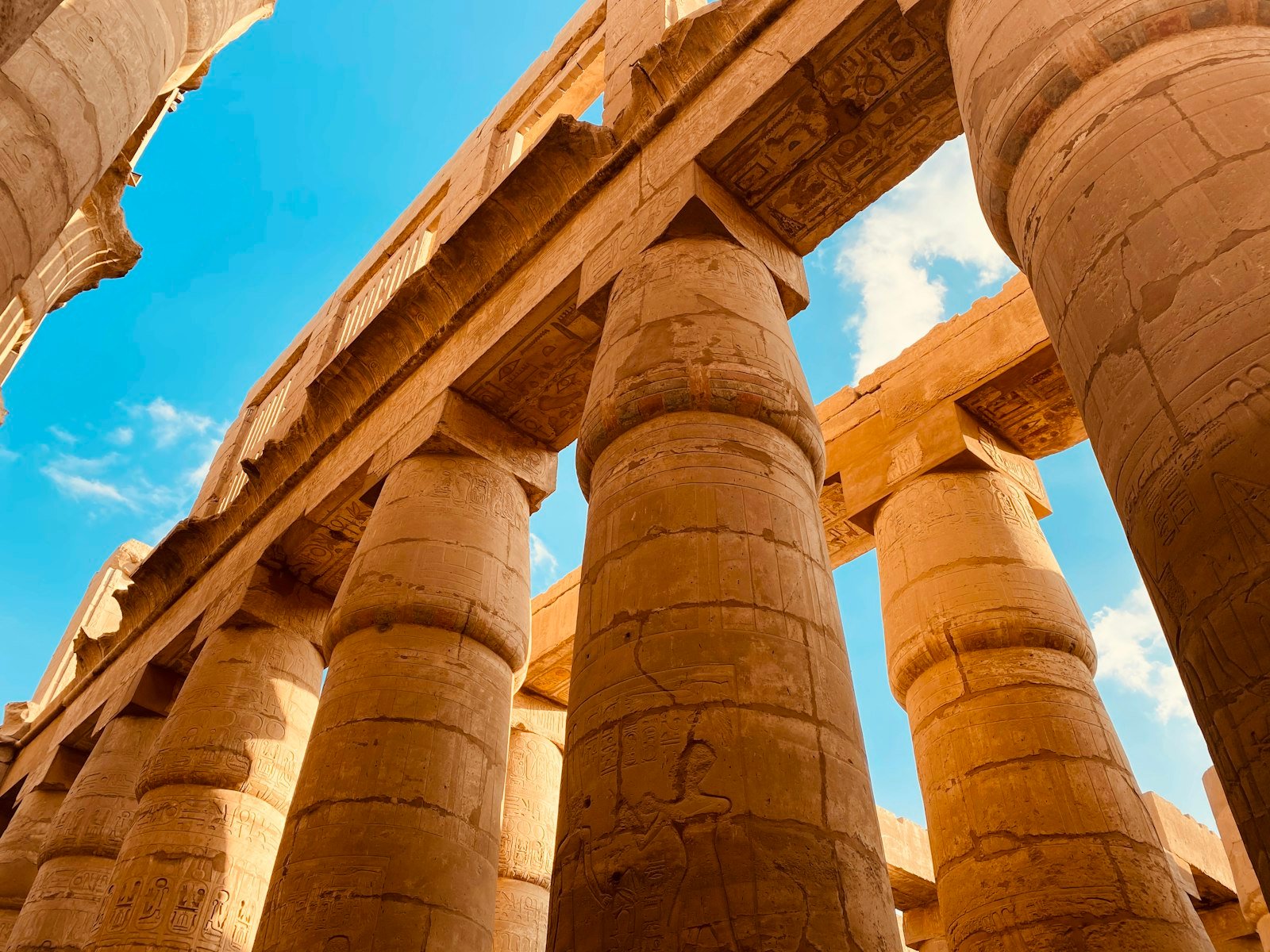 Great Hypostyle Hall columns at Karnak Temple, Luxor
