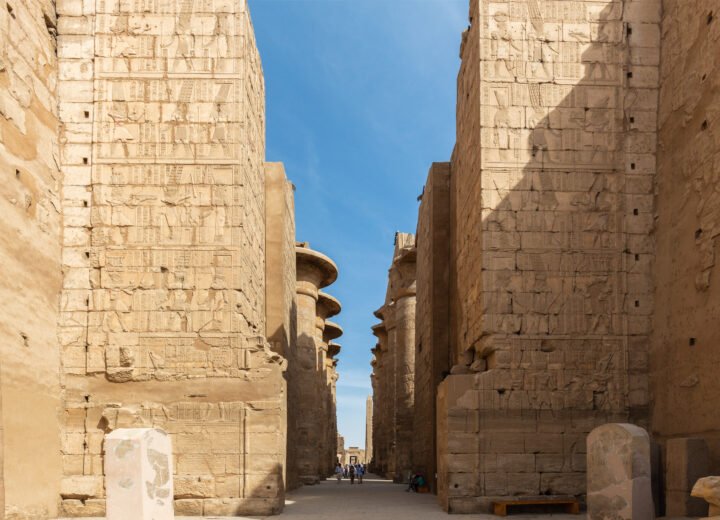 Columns of the Great Hypostyle Hall at Karnak Temple, Luxor